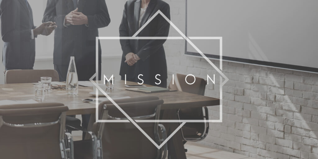 mission goals target aspirations motivation strategy concept